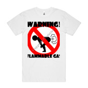 WARNING FLAMMABLE-GAS - Mens Block T shirt