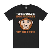 MONKEYS EVOLVE - Mens Block T shirt