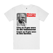 MAHATMA GHANDI QUOTE - Mens Block T shirt