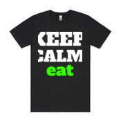 KEEP CALM-EAT JUNK FOOD - Mens Block T shirt