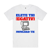 DOWNLOAD THE POSITIVE - Mens Block T shirt